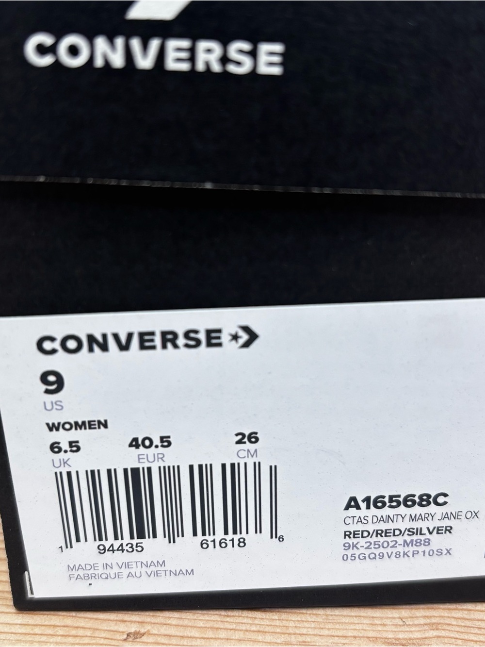 Converse Chuck Taylor All Star Dainty Mary Jane Knit Red A16568C CTAS Woman’s 9 - Picture 6 of 6